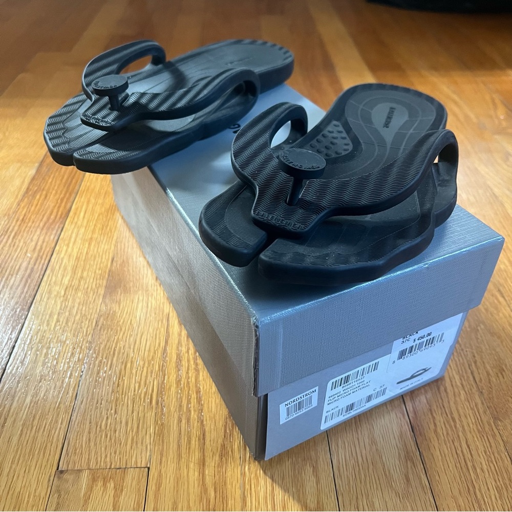Balenciaga split toe flip flops
